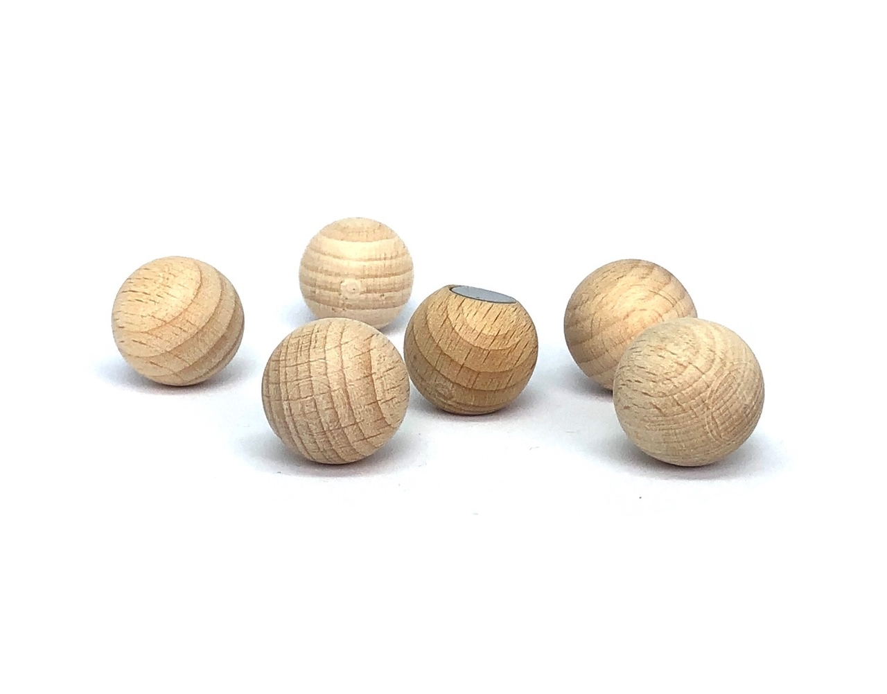 kloon matchmaker toon Sterke houten magneetballen 20 mm - set van 6 stuks - Magneet-verf.nl
